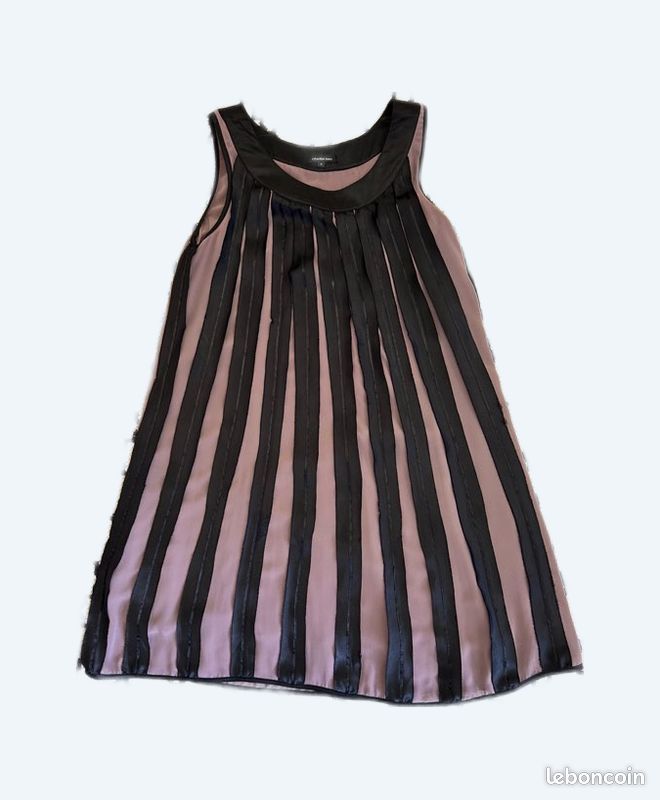 Robe courte fluide soie Calvin Klein Jeans taille 2 (taille 34) (image 1)