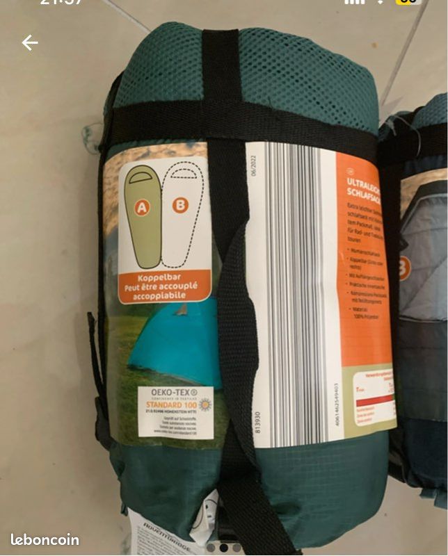 Lot de sac de couchage, pouvant s'accoupler Sport Plein air