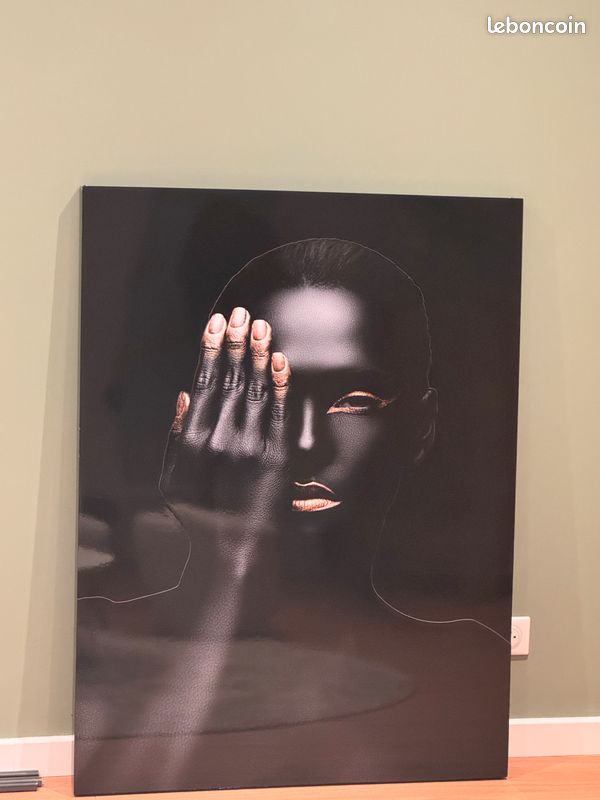Tableau femme noire avec relief (image 2)
