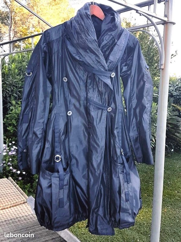 Veste Bleue à Rayures Marithé + François Girbaud Taille 40 - En Coton, Occasion Très Bon état, Pour Femme