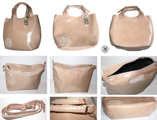 GRAND SAC CABAS NEUF EN CUIR épais naturel Neuf cuir naturel couleur chair nude (image 4)