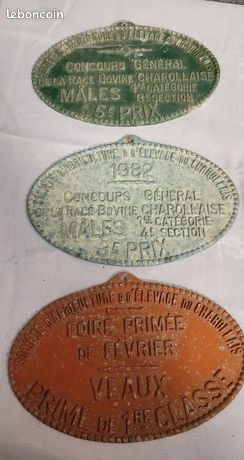 PLAQUE DE CONCOURS agricole LA GLACERIE Manche 1996 Cherbourg aviculture - alu EUR 8,00