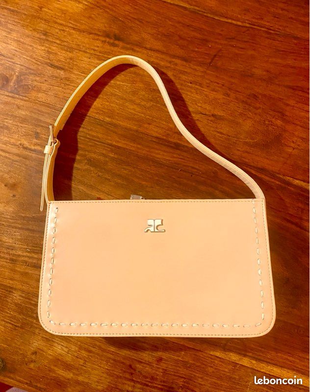 Rarissime sac baguette Courreges cuir véritable et structure sublime luxe (image 1)