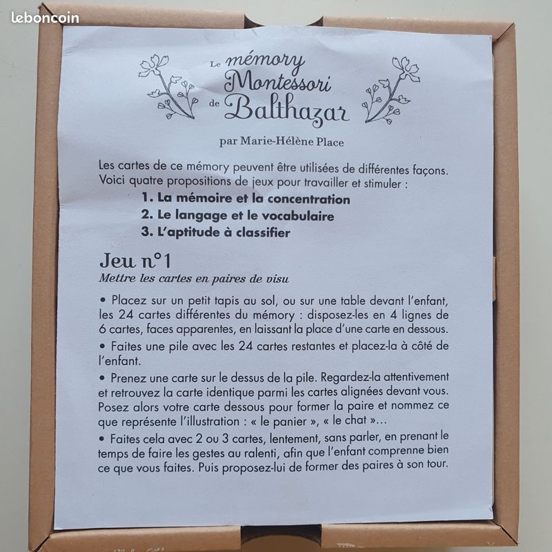 Mémory Montessori Balthazar (image 2)