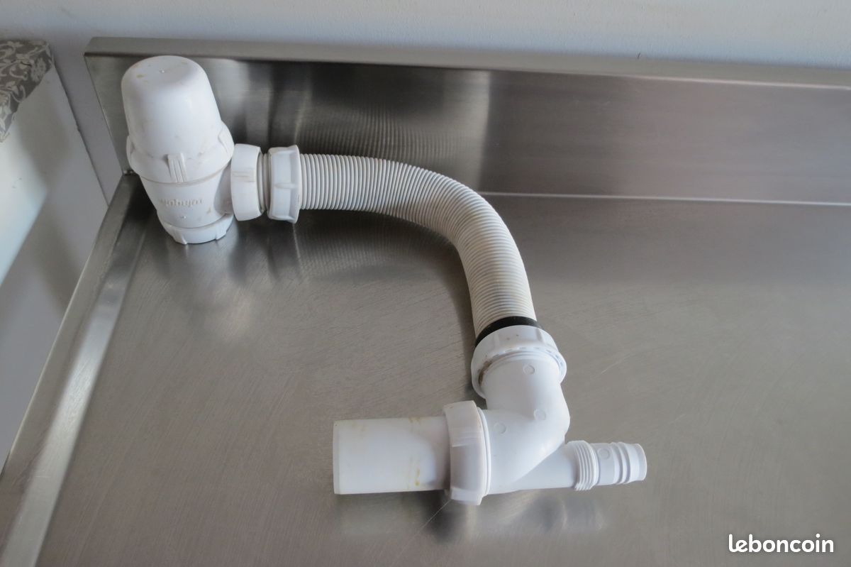 Grand evier double bac en inox (image 6)