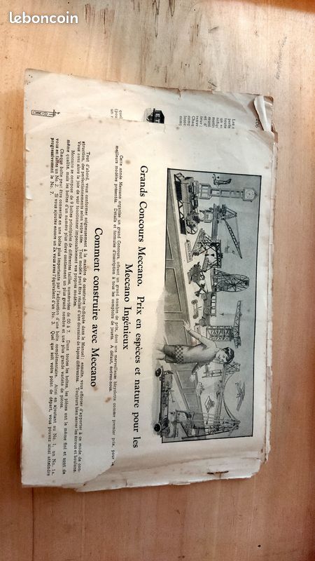 Grand Jeu De Construction Meccano Ancien – Boîte Vintage Pour Bricoleurs En Herbe