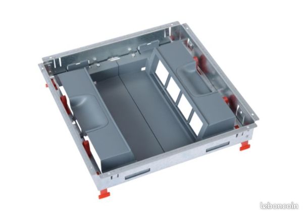 Kit support pour boîte de sol standard pour prises en position verticale 2 rangées de 8 modules - 16 modules -Legrand (image 1)