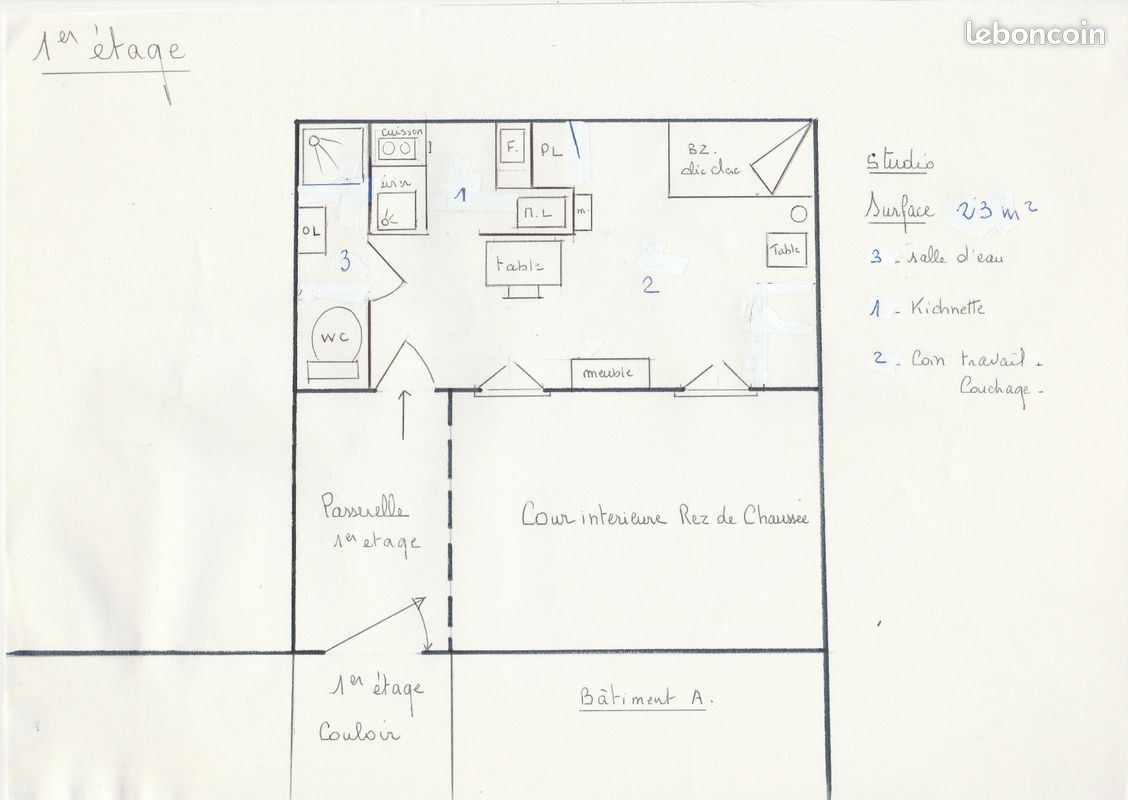 Appartement 1 pièce 23 m² · à Clermont-Ferrand · 23 m² · 410 €