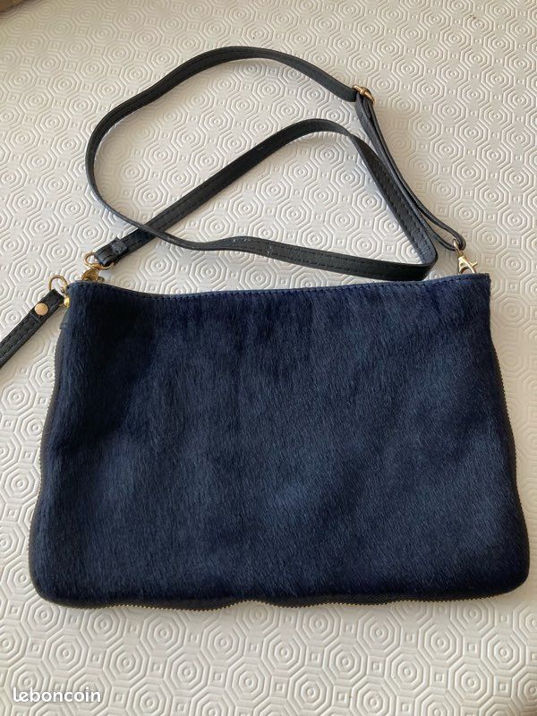 Sac à main cuir et fourrure (image 1)