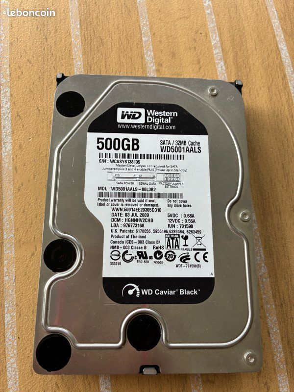 HDD interne Western Digital 500 GB (image 3)