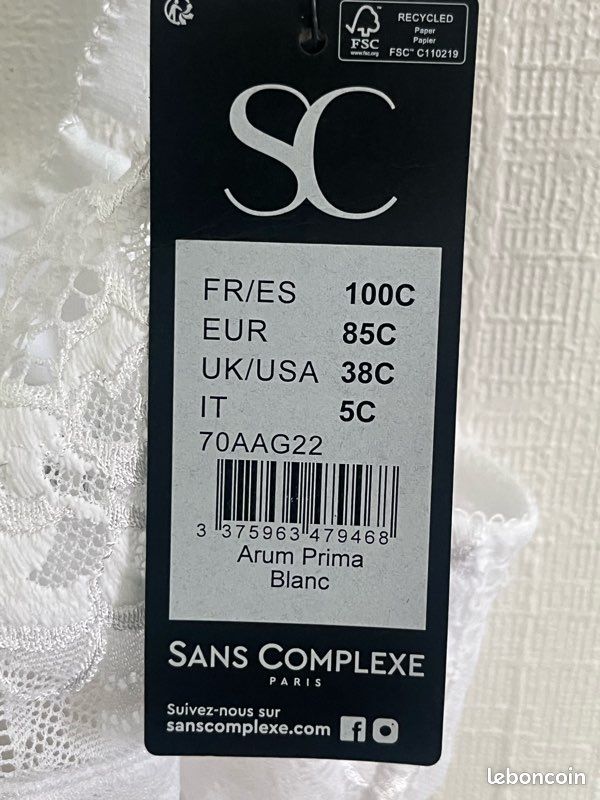 Lace Push-up Bra C&A Size FR100 US/UK38 EUR85 CUP C