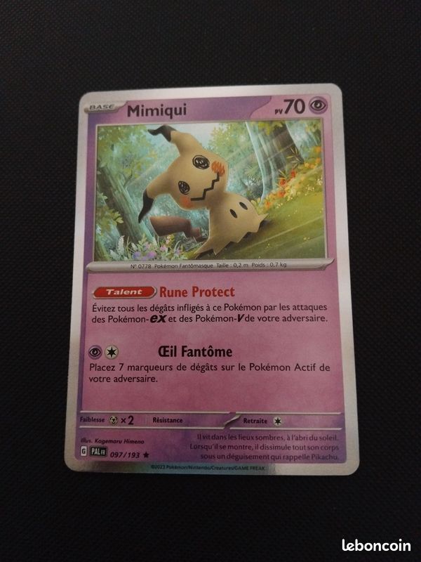 Carte pokémon holographique mimiqui 097/193 (image 1)