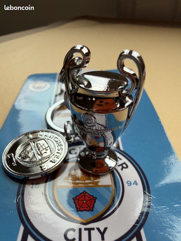 Porte-clés Officiel Manchester City FC En Métal Avec Blason - Produit Sous Licence