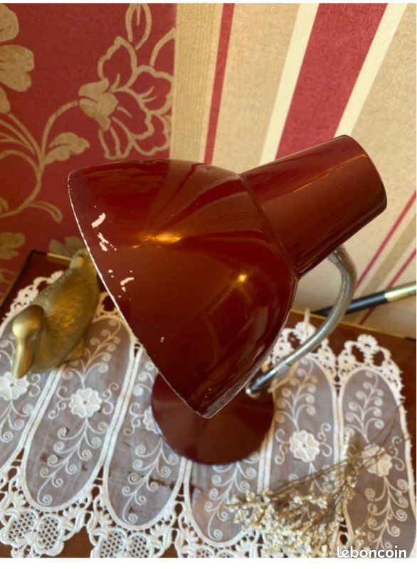 Lampe de bureau vintage fonte émaillée (image 8)