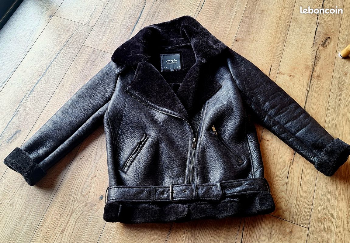 BLOUSON AVIATEUR Effet Taille S Vêtements