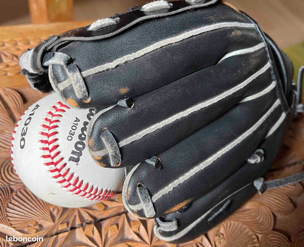 Kit Initiation Baseball Barnett – Gant PU Outfield 12.5'' + Balle Entraînement 9'' – Idéal Débutants Enfants & Adultes