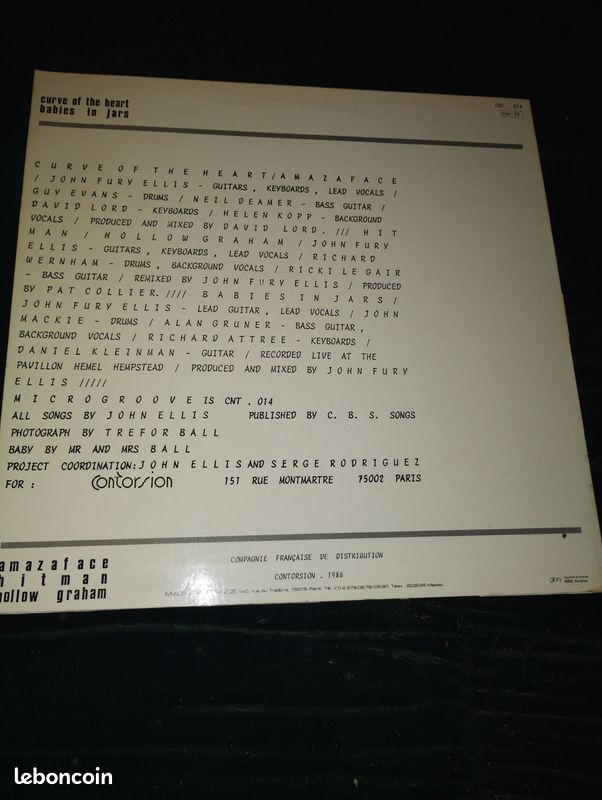 Disque vinyle Maxi 45 Tours John Furry Ellis "Microgroove" (image 2)