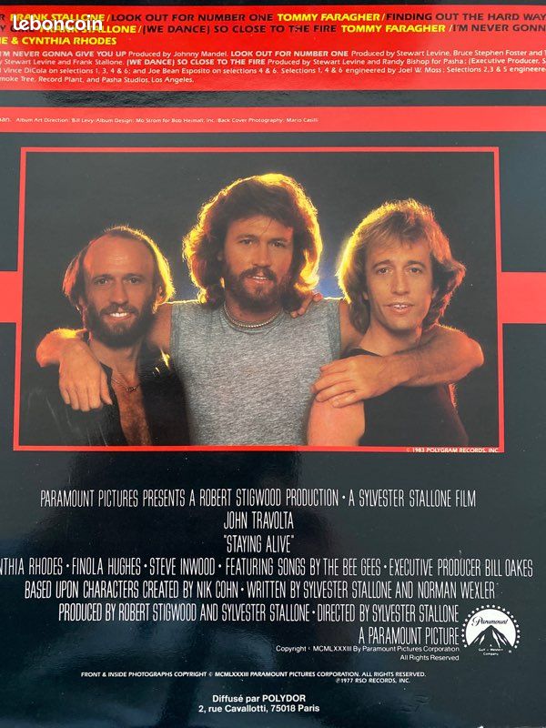 Vinyle 33 tours B.O. Du film STAYING ALIVE (image 2)