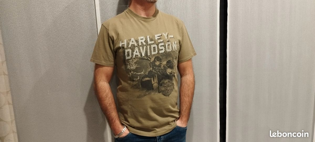 T-shirt Harley-Davidson Homme - Taille L - Occasion Très Bon état - Provenance Avignon