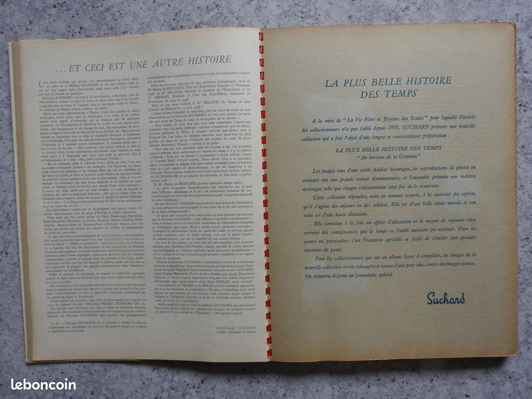 2 Albums Complets La Plus Belle Histoire des Temps Vignettes chocolat Suchard (image 4)