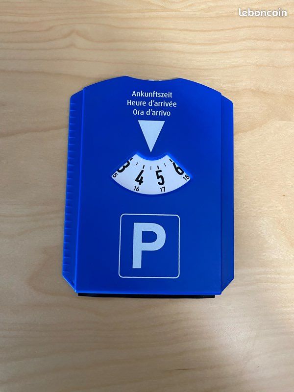 Disque De Stationnement Bleu Adhésif - Fabriqué En France, Autocollant Durable, Format Compact Pour Pare-Brise, Zones Bleues Europe