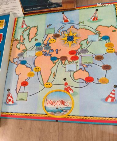 Jeu De Société Vintage 'Long Cours' Miro (1977) - Jeu De Cartes Et D'aventure Maritime, 2+ Joueurs, Occasion