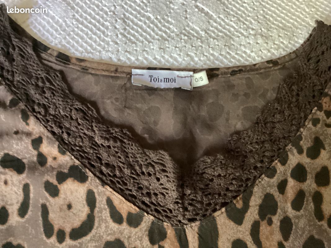 Blouse manches 3/4 imprimé Léopard (image 5)