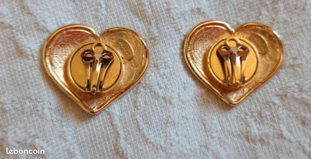 Boucles D'oreilles Signées Jacky De G Paris - Paire Vintage, Occasion En Bon état