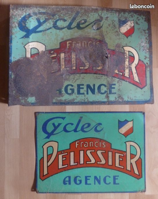 Plaque émaillée Vélo Ancienne RPF Cycles St Etienne - Années 1920
