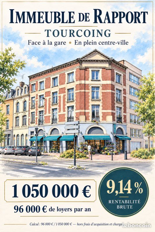 Immeuble 14 pièces 288 m² · à Tourcoing · 288 m² · 1 050 000 €