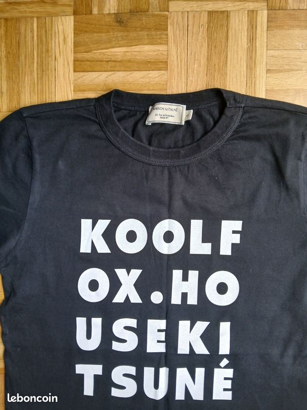 T-Shirt Femme Maison KITSUNE Taille S Noir en très bon état (image 7)