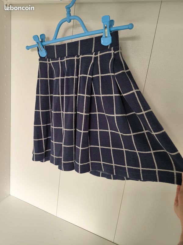 Jupe marine à carreaux Fille ans creeks- hiver ou mi saison