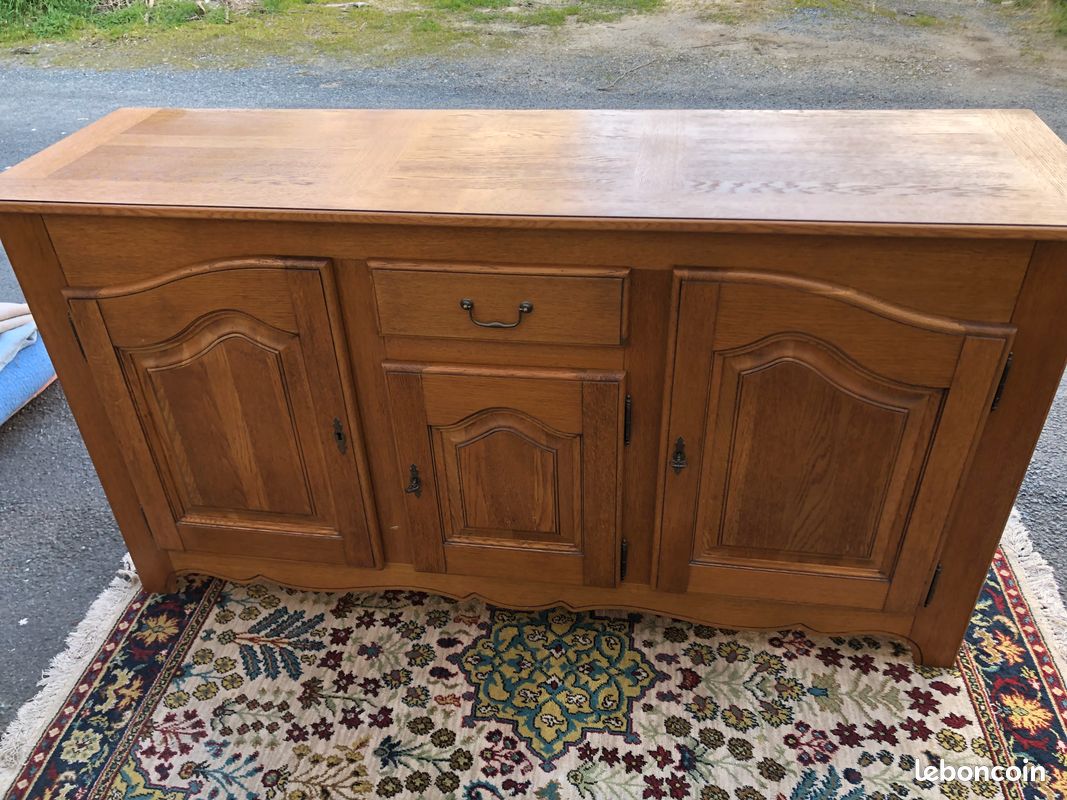 Buffet bas enfilade en chêne massif (image 1)