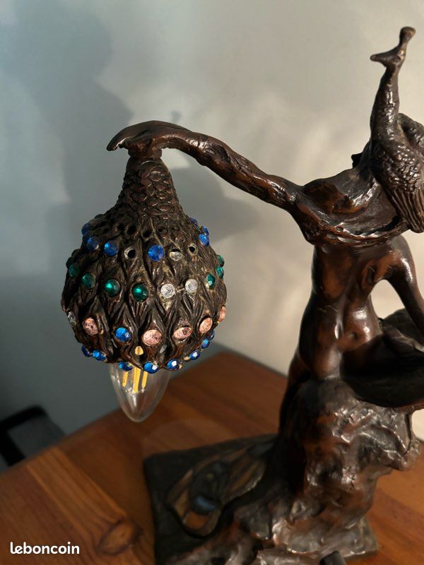 Lampe en bronze ( Philippe Wolfers ) (image 9)