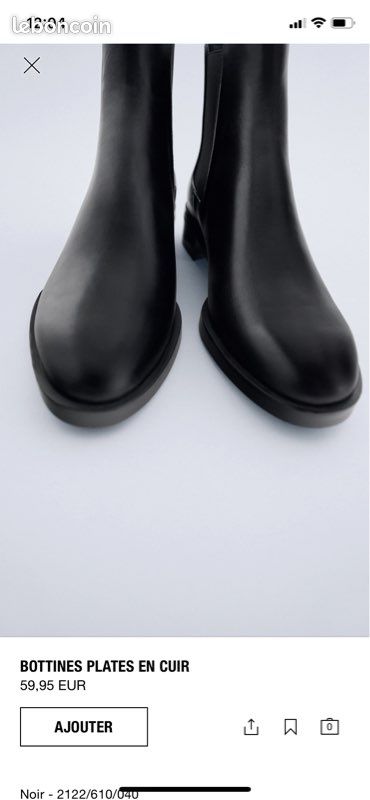 Bottines plates en cuir ZARA neuves (image 4)