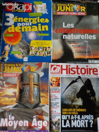 Magazines enfants/Ados : Wapiti, Sciences & Vie Jr - Maximum.. (image 4)