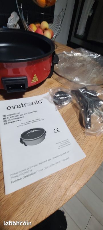 Mijoteuse / Poêle à pizza électrique Evatronic 1500W (Neuve) (image 1)