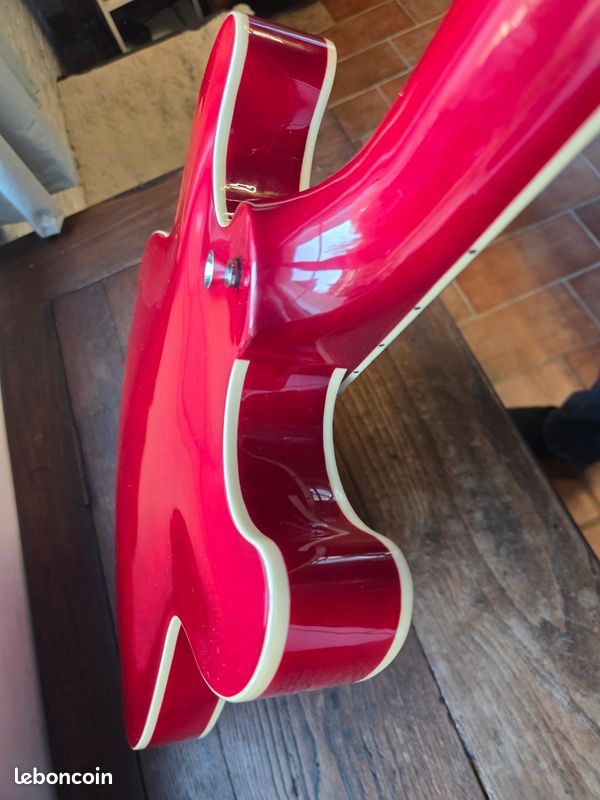 [VDS/ECH] 🎸 Guitare électrique Harley Benton Vintage Series HB-35 Cherry – Demi-caisse type ES335 (image 15)
