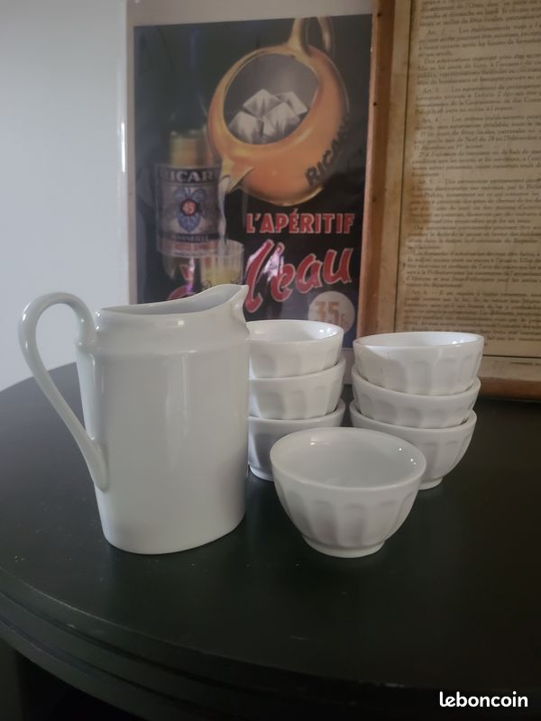 Lot de 8 pièces en céramique blanche – vintage / brocante (image 8)