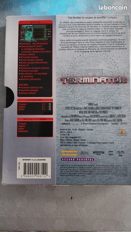 DVD "Terminator" avec Arnold Schwarzenegger (image 2)