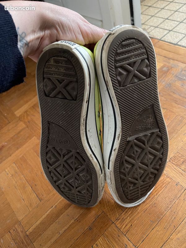 Converse jaune fluo taille 37 (image 2)