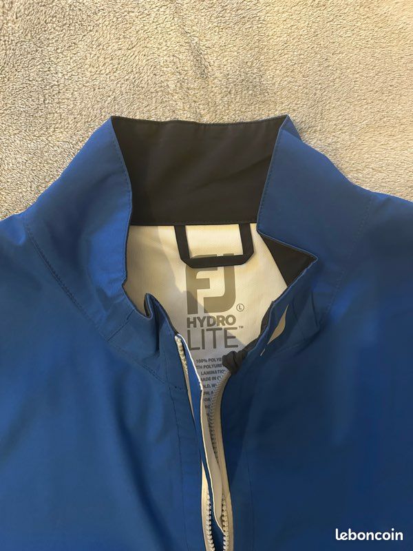 Veste De Pluie Golf FootJoy Dryjoys Tour Homme Vert Taille L - Excellent État