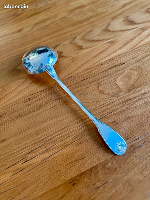 Louche à potage métal argenté orfèvre Christofle vendome 31,5cm