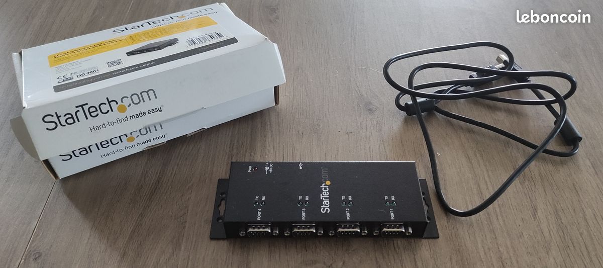 HUB 4 Ports série DB9 RS 232 industriel Startech (image 1)