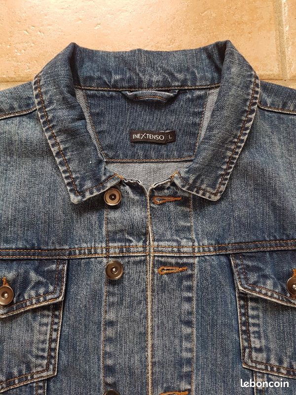 Blouson en jean, pour hommes, taille L (image 2)