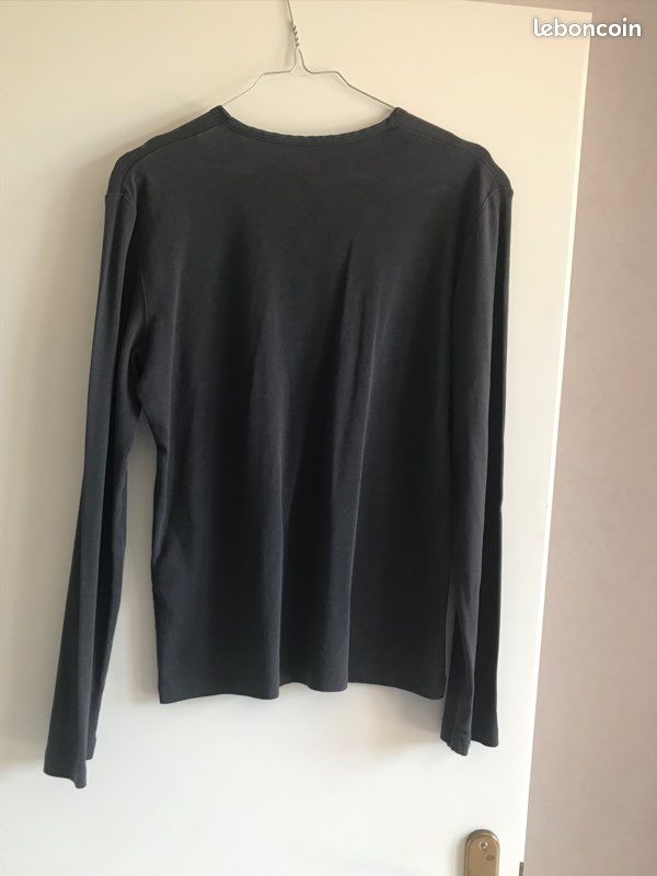 Tee Shirt homme marron manches longues Célio (image 2)