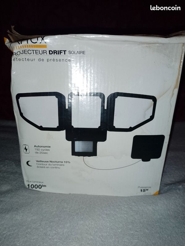 ARLUX Projecteur LED solaire à détection infrarouge Drift 15W 1000lm 4000K noir - 500591 (image 3)