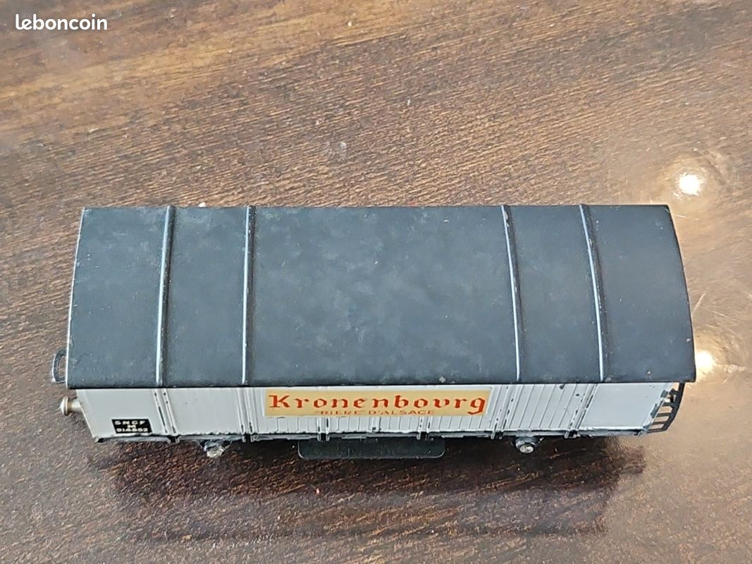 Wagon Réfrigérant Métal JRD – HO – Kronenbourg – Essieux Métal – Occasion