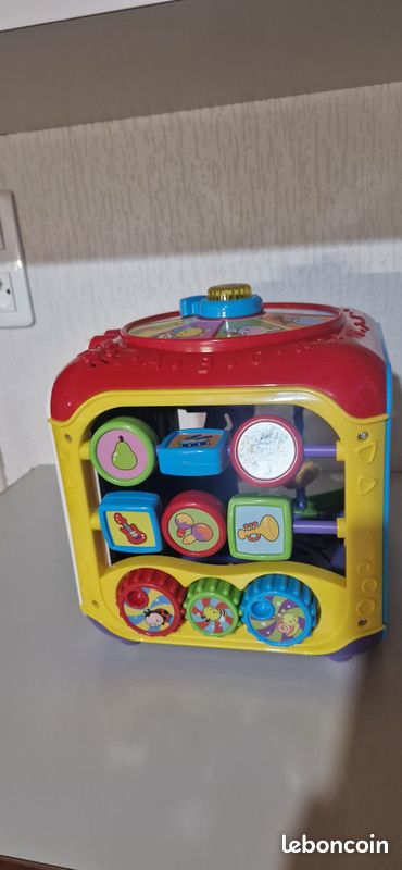 CUBE DECOUVERTES VTECH Livre éducatif sonore piano trieur de forme classeur de forme (utilisé chez mamie) (image 3)