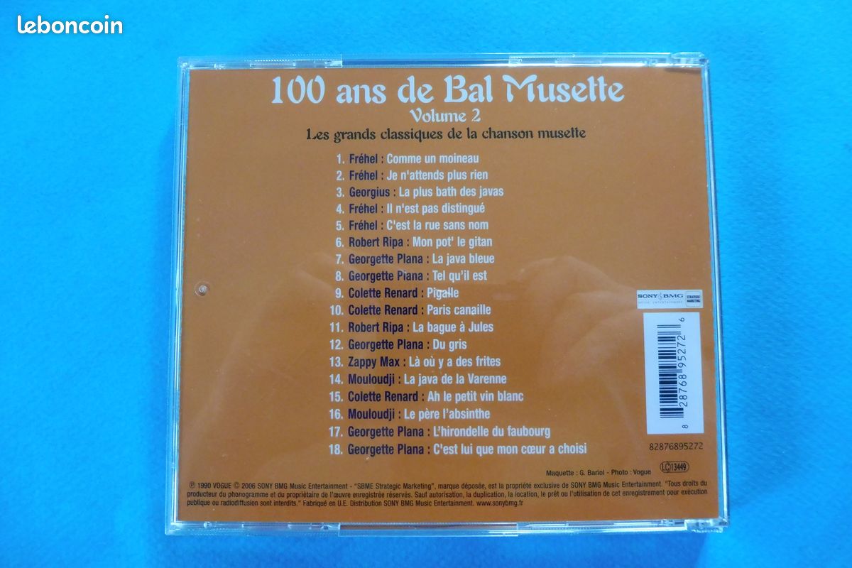 2 CD 100 ans de BAL MUSETTE - Les Grands Classiques de l'Accordéon et de la Chanson Musette - cig13 (image 9)